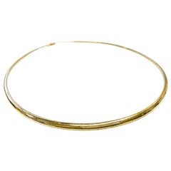 14 Karat Gold dünne italienische Omega-Halskette