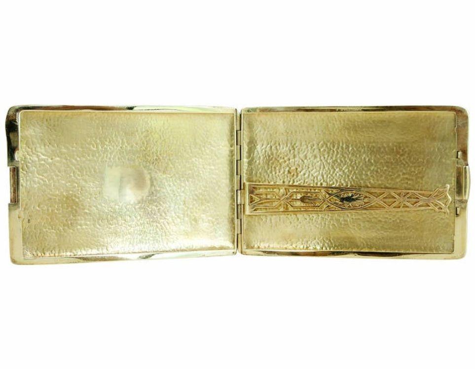 20th Century 14-Karat Gold Tiffany Cigarette Case, circa 1920 For Sale