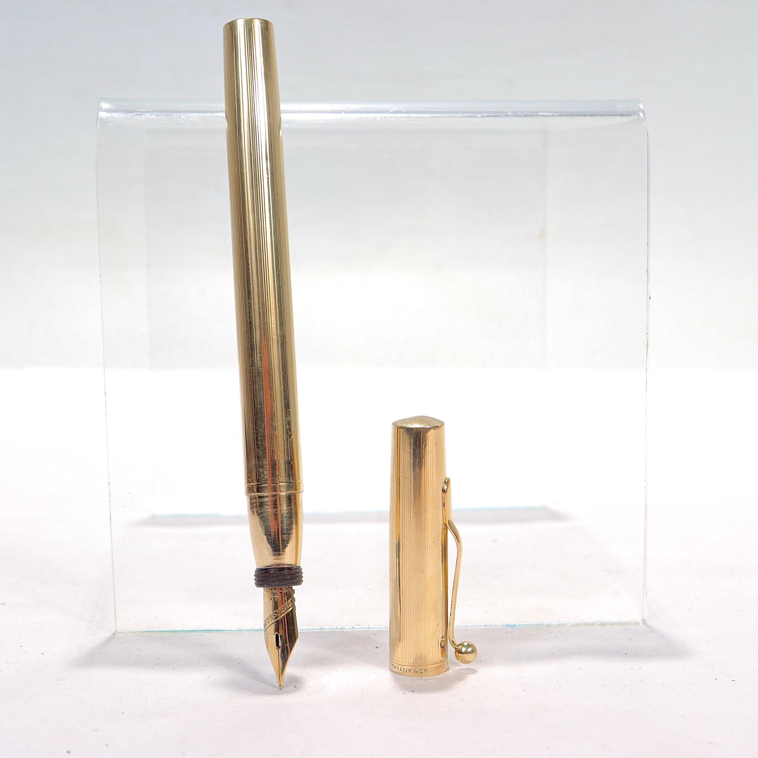 14 Karat Gold Tiffany & Co. Fountain Pen with Original Box 2