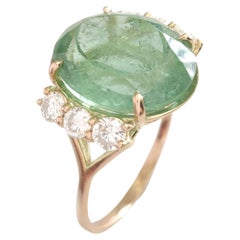 Bague en or 14 carats - Tourmalin - Diamants, pour les mariages, les fiançailles, les propositions