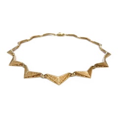 14 Karat Gold Triangle Link Necklace