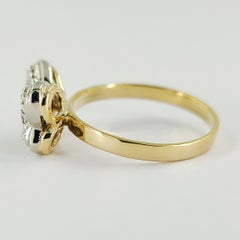 14 Karat Gold Two-Tone Butterfly Ring with Ruby & Diamonds