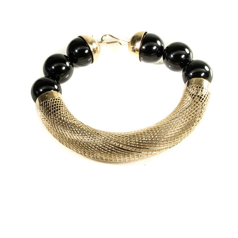 Modern, Statement, Unique design gold bracelet is a great pick as everyday jewelry or for special events. 
SALE

READY TO SHIP

Goes well with a casual urban outfit or as a statement piece with an elegant look. 
This amazing bracelet is made with a