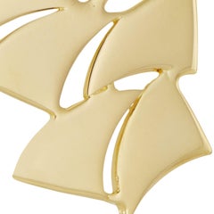 14 Karat Gold Vermeil Shark Tooth Plate Earrings by Chee Lee New York