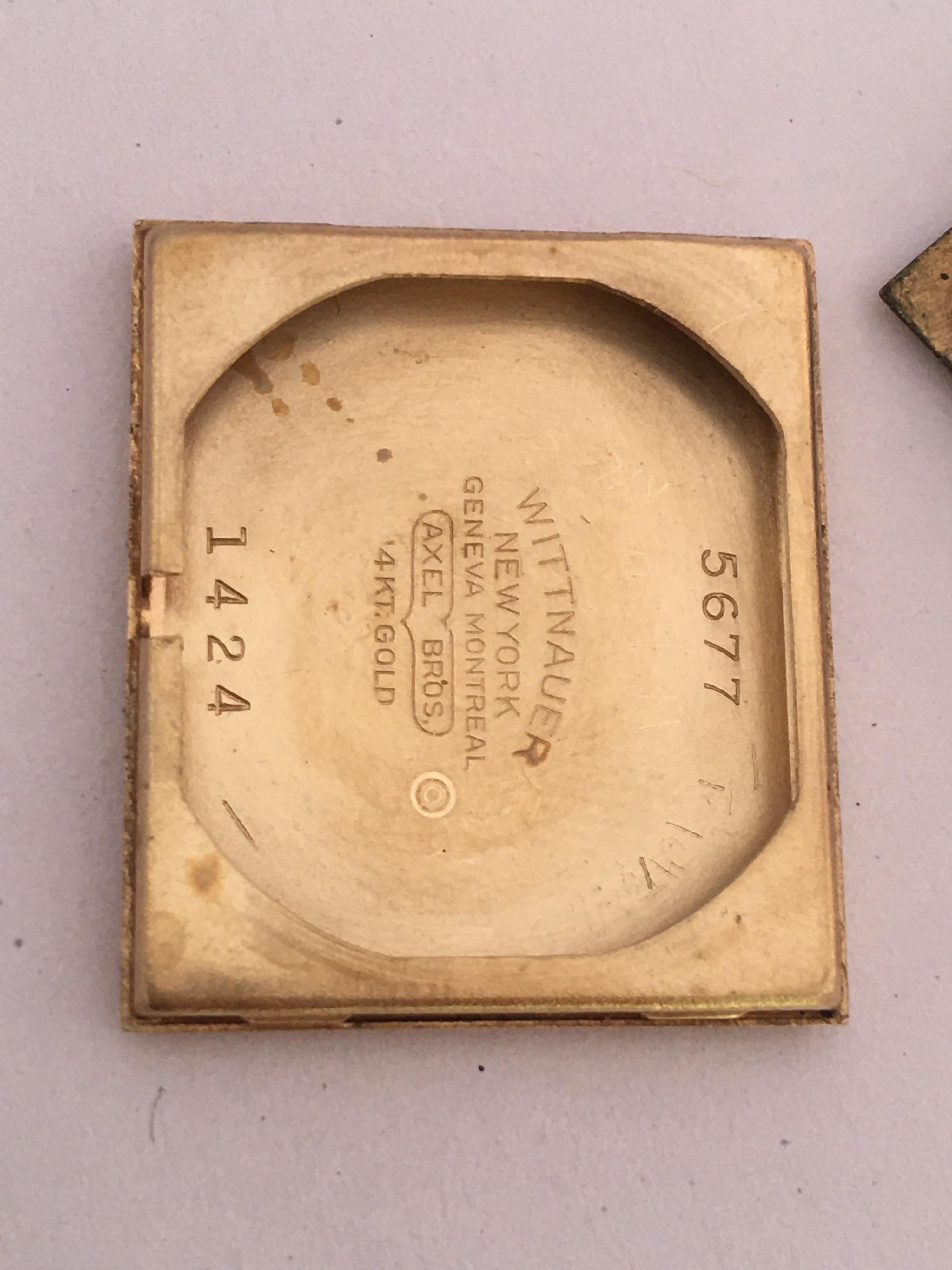 14 Karat Gold Vintage 1940s Wittnauer Mechanical Watch 1