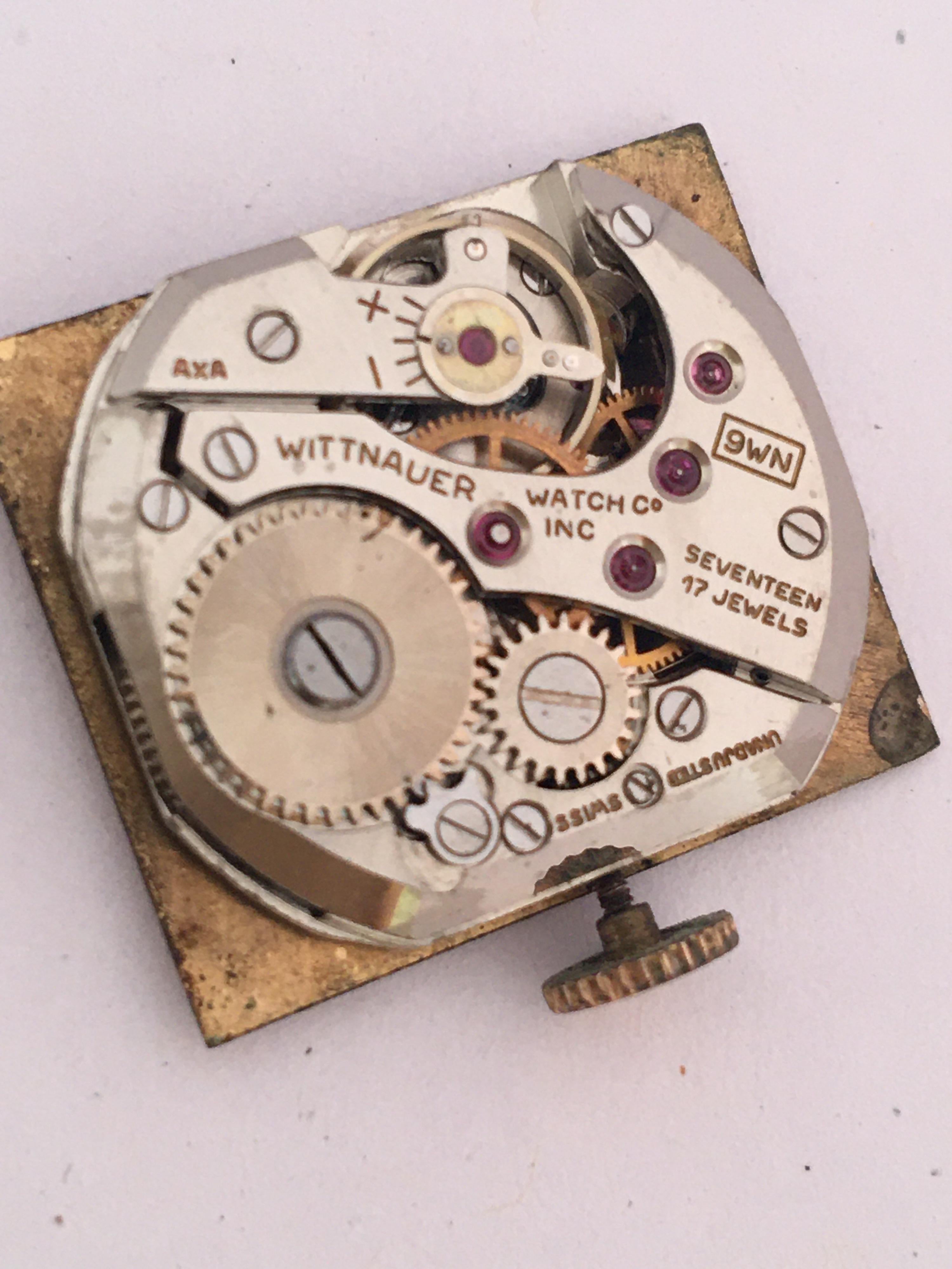 14 Karat Gold Vintage 1940s Wittnauer Mechanical Watch 2
