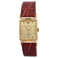 14 Karat Gold Vintage 1940s Wittnauer Mechanical Watch