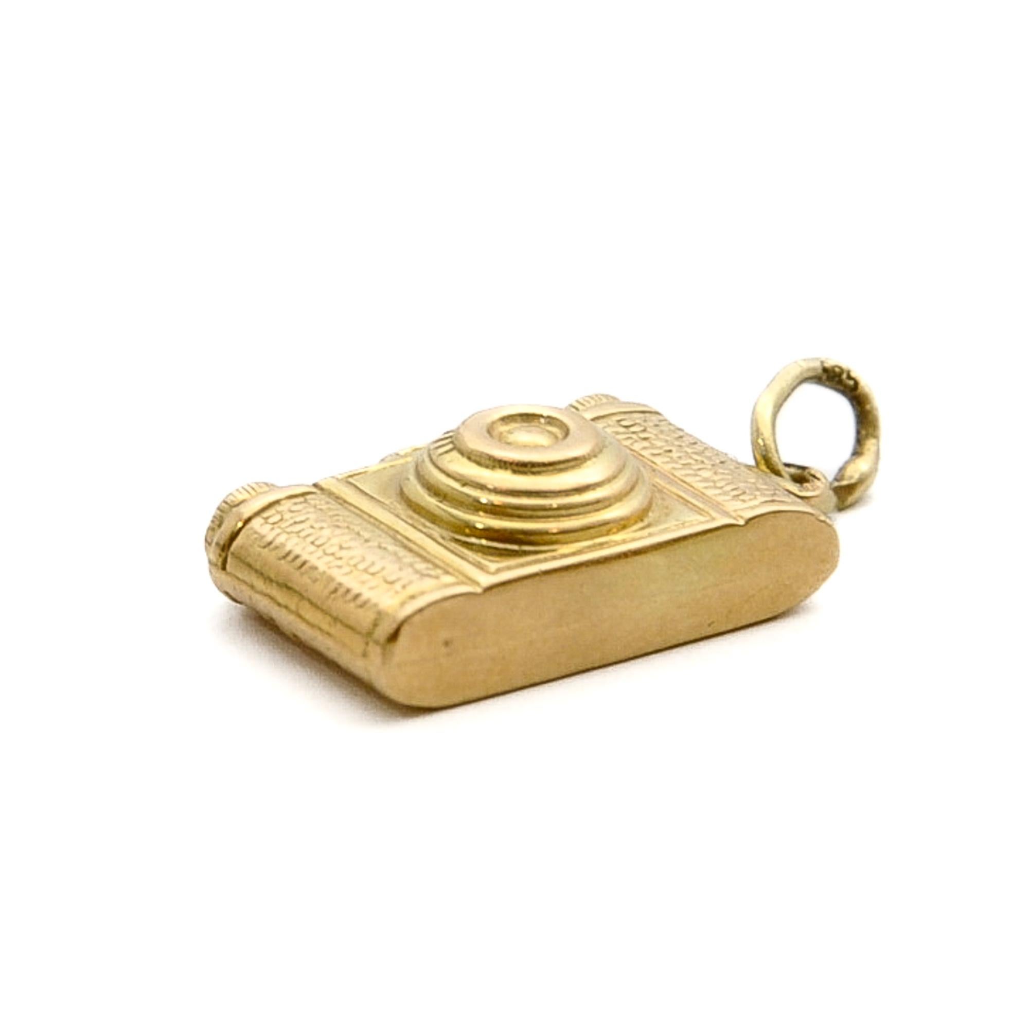 14 Karat Gold Vintage Kameraanhänger mit Anhänger 1