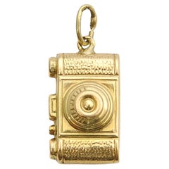 14 Karat Gold Vintage Camera Charm Pendant