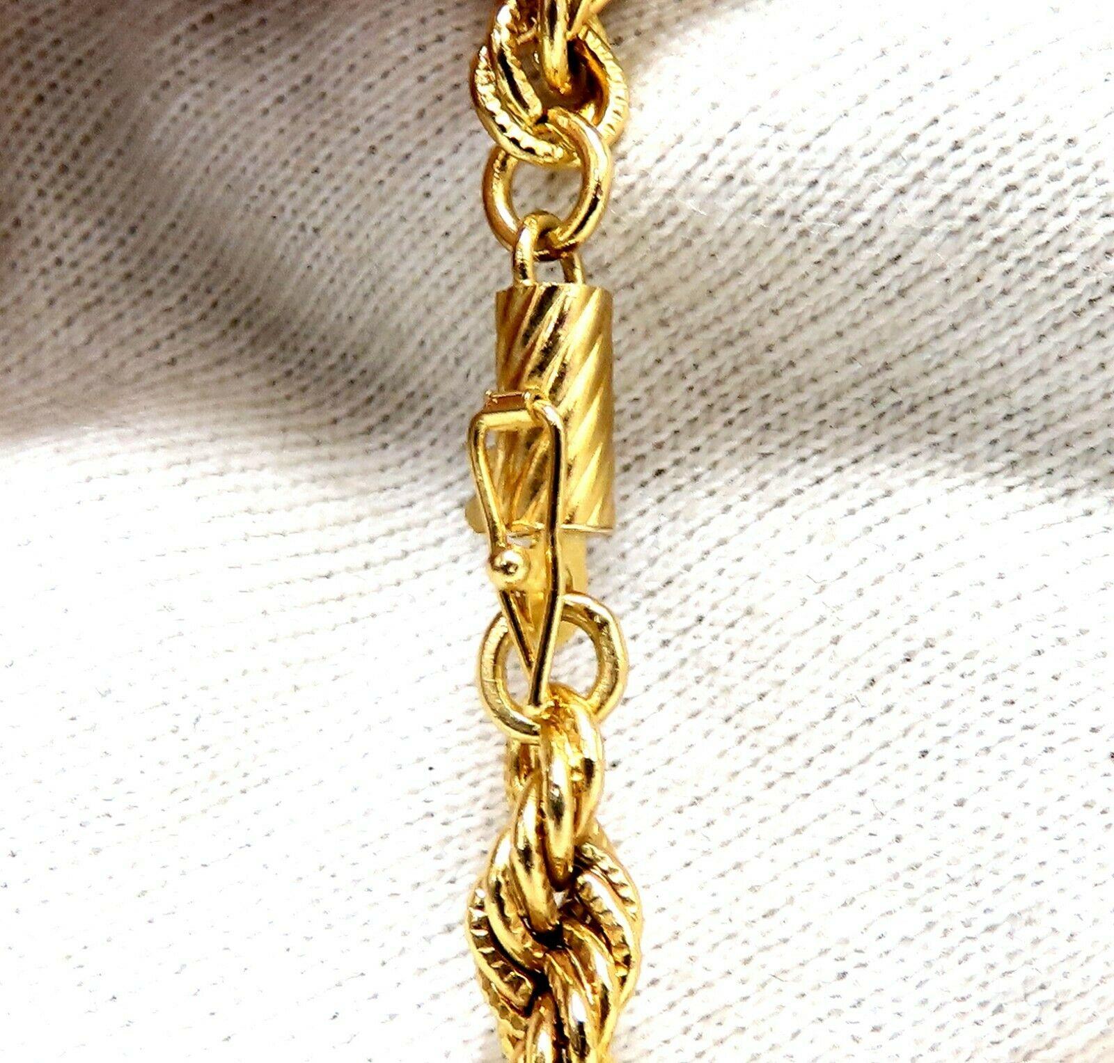 14 Karat Gold Vintage Rope Chain In New Condition In New York, NY