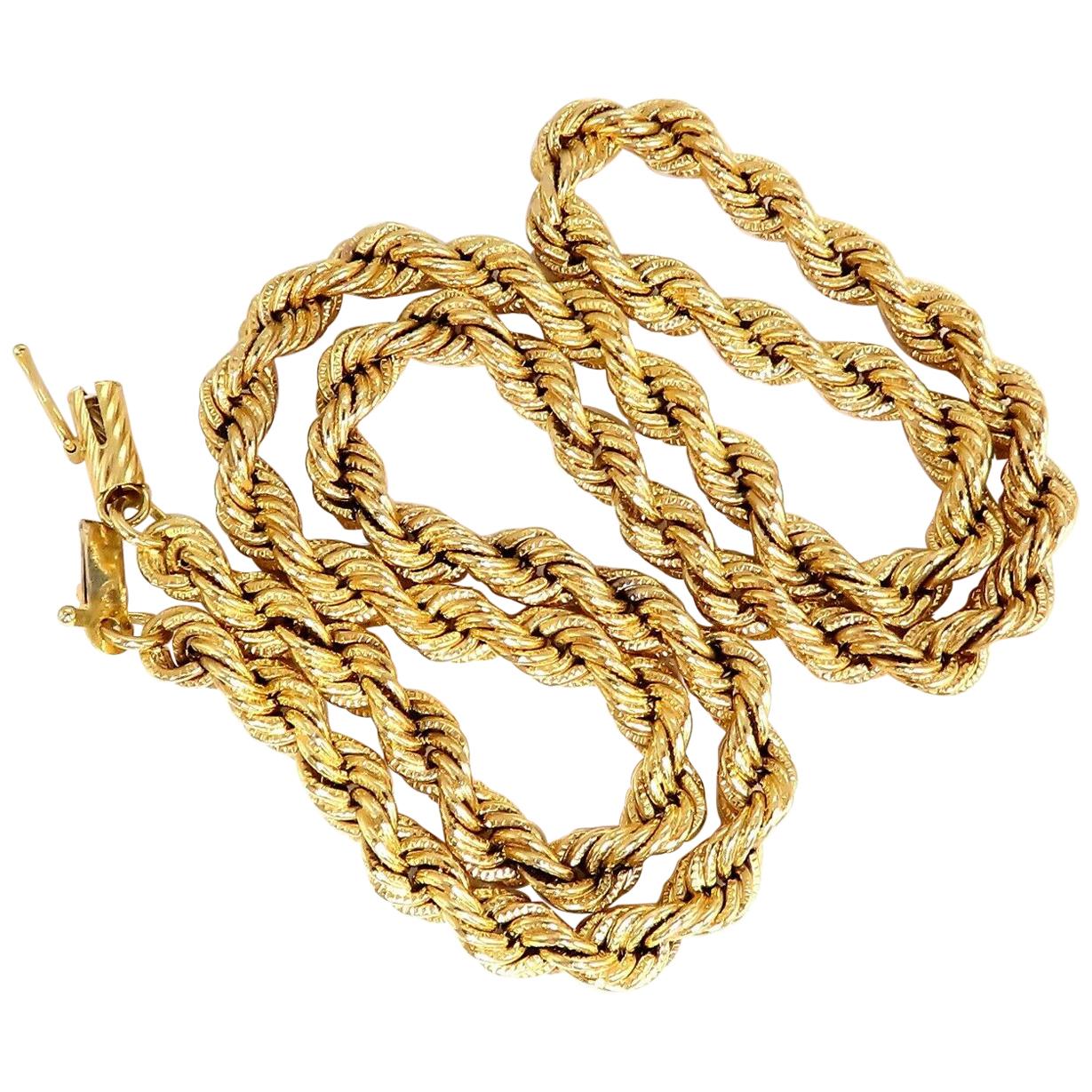 14 Karat Gold Vintage Rope Chain