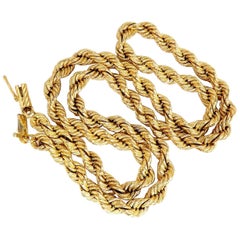 14 Karat Gold Vintage Rope Chain