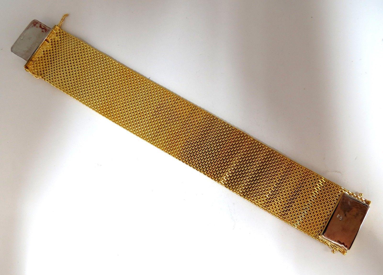 14k gold wide cuff bracelet