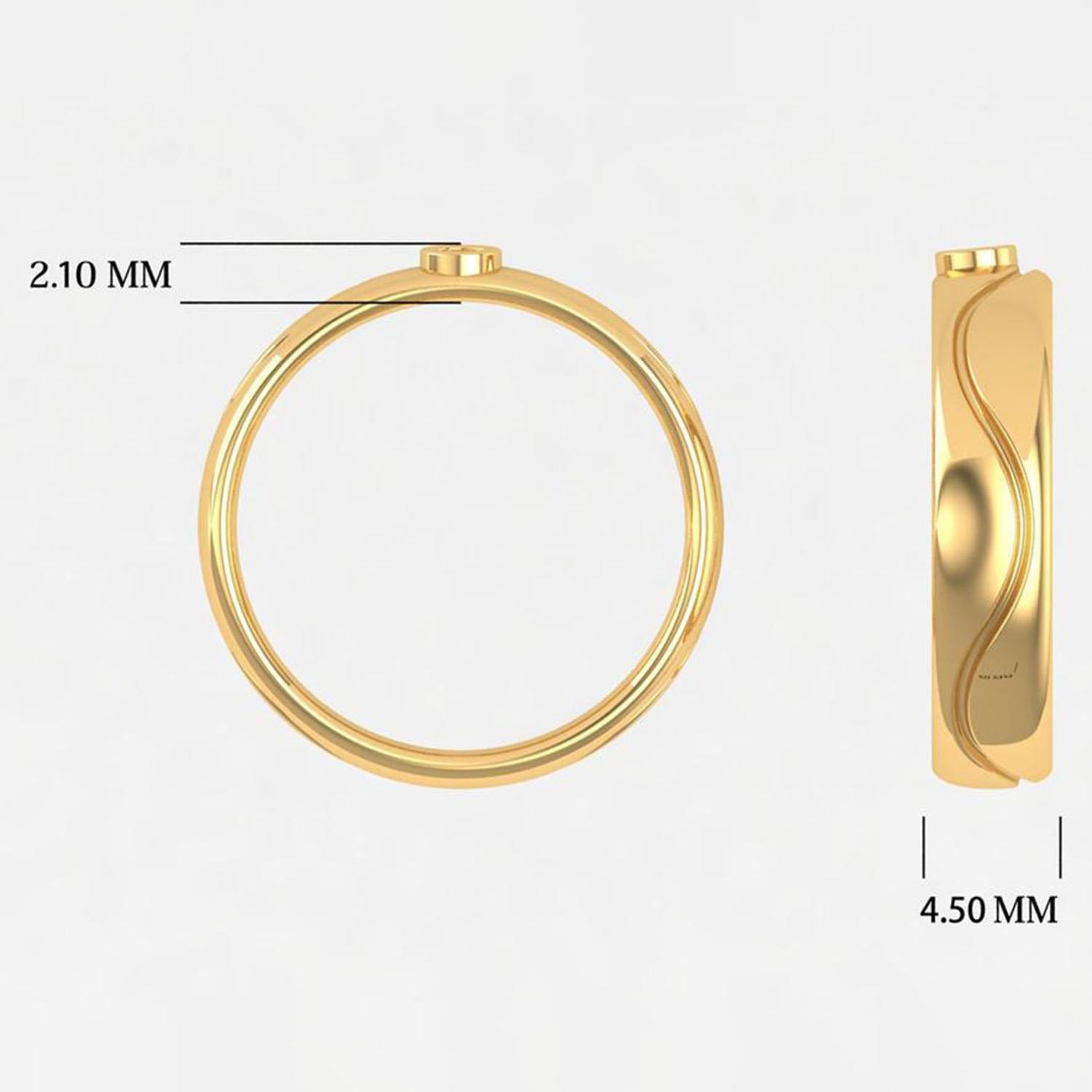 14 Karat Gold Gelber Citrin-Ring / Verlobungsring / November Geburtsstein im Angebot 2