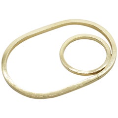 14 Karat Gravitational Wave Double Finger Ring