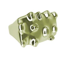 14 Karat Green Gold Cactus Sculpture Ring