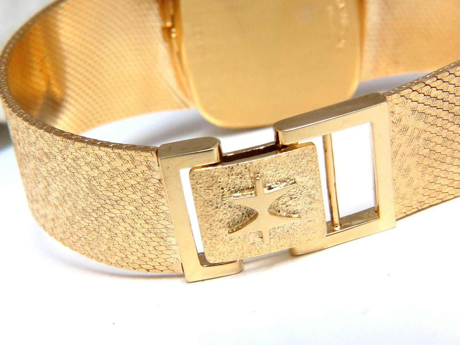14 Karat Hamilton Men's Gold Watch .36 Diamonds In New Condition In New York, NY