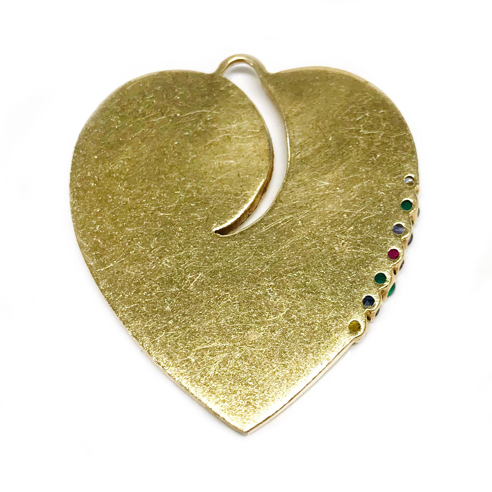 heart shape stone pendant