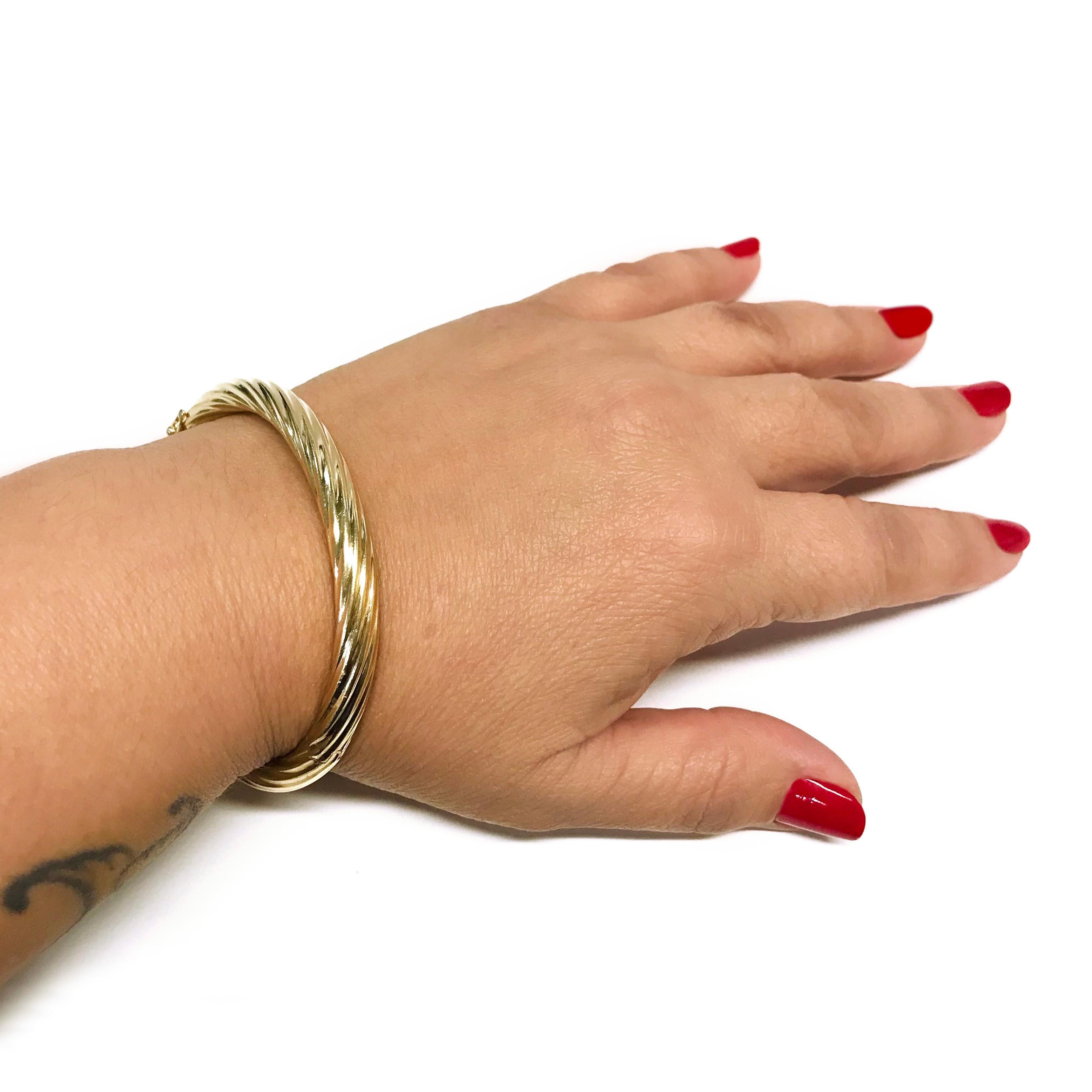 gold cable bangle