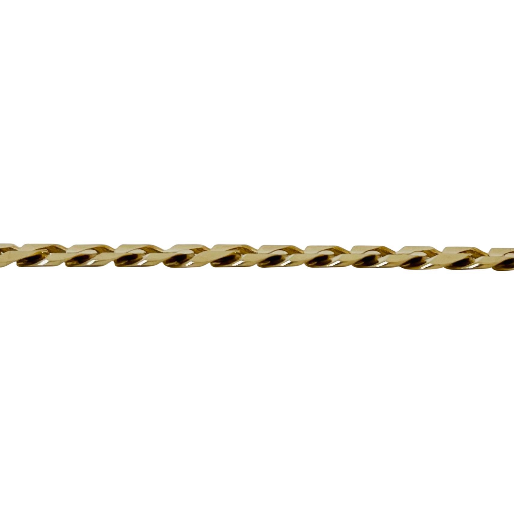 14 Karat Italia Yellow Gold Solid Heavy Men's Curb Link Bracelet 1