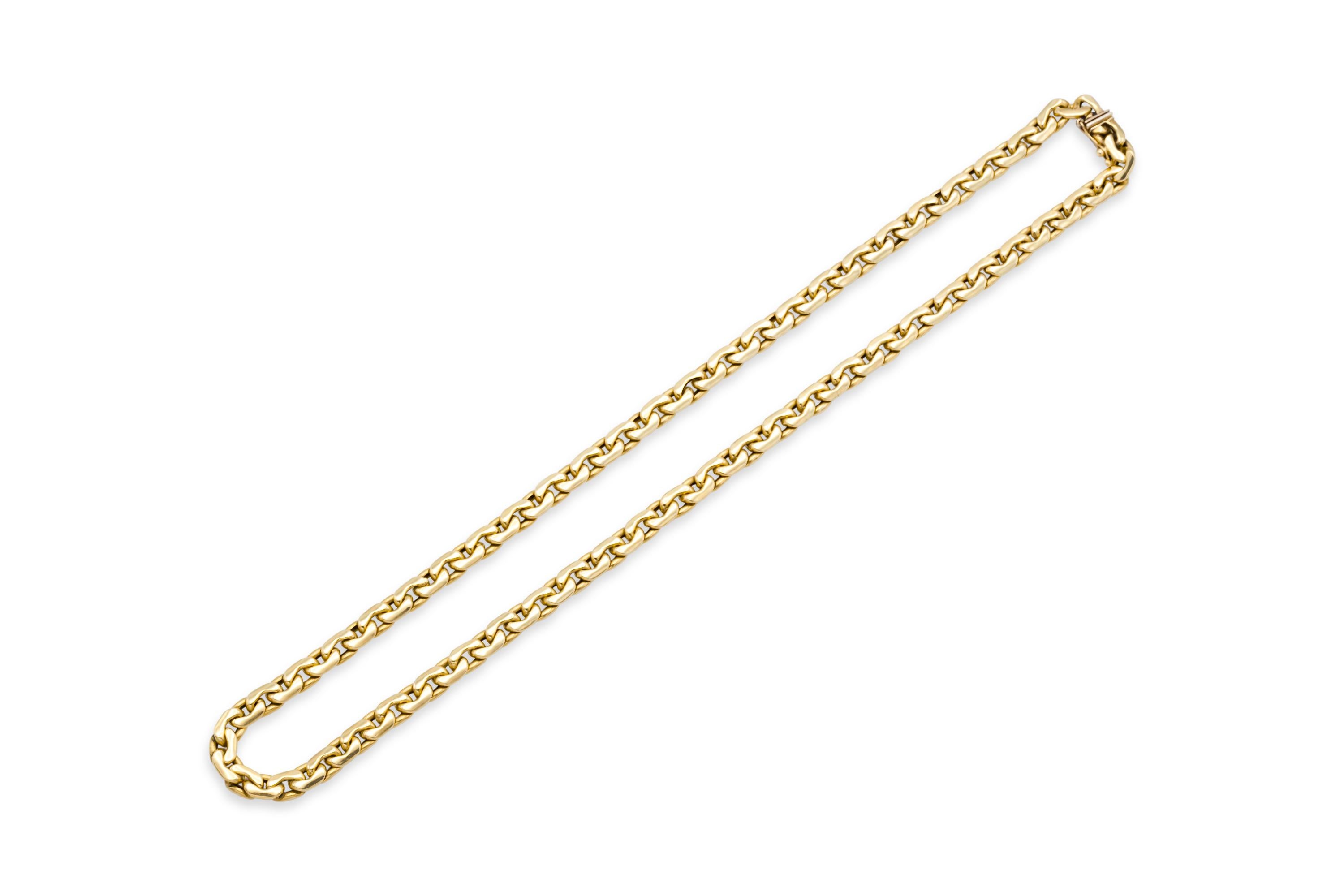 14 Karat Italian Link Necklace In Good Condition For Sale In New York, NY