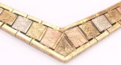 Bracciale A Link in oro 14 carati a tre toni
