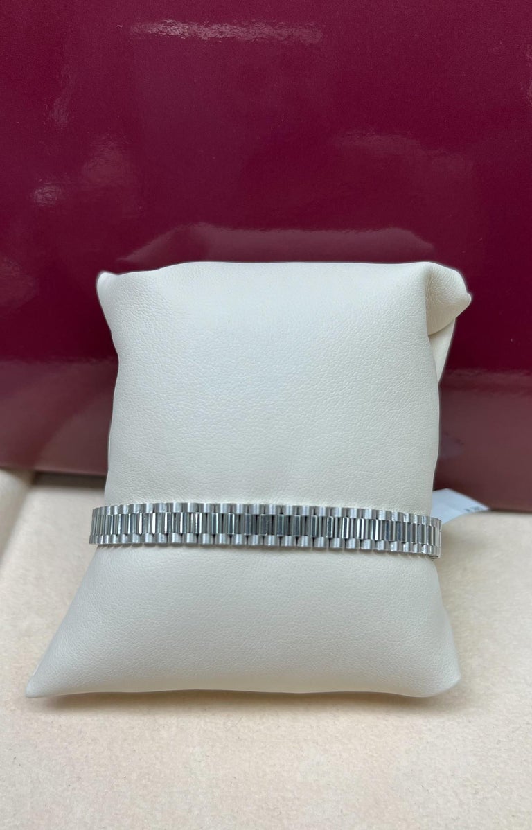 14 Karat Italian White Gold Bracelet For Sale at 1stDibs
