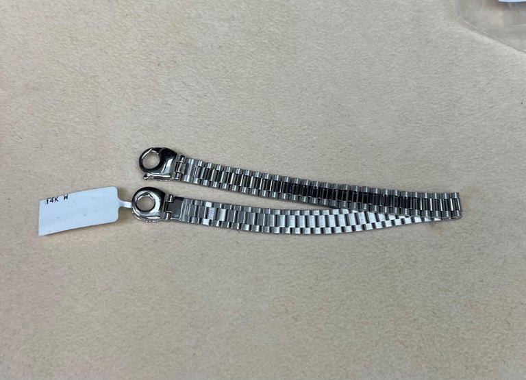 14 Karat Italian White Gold Bracelet For Sale at 1stDibs