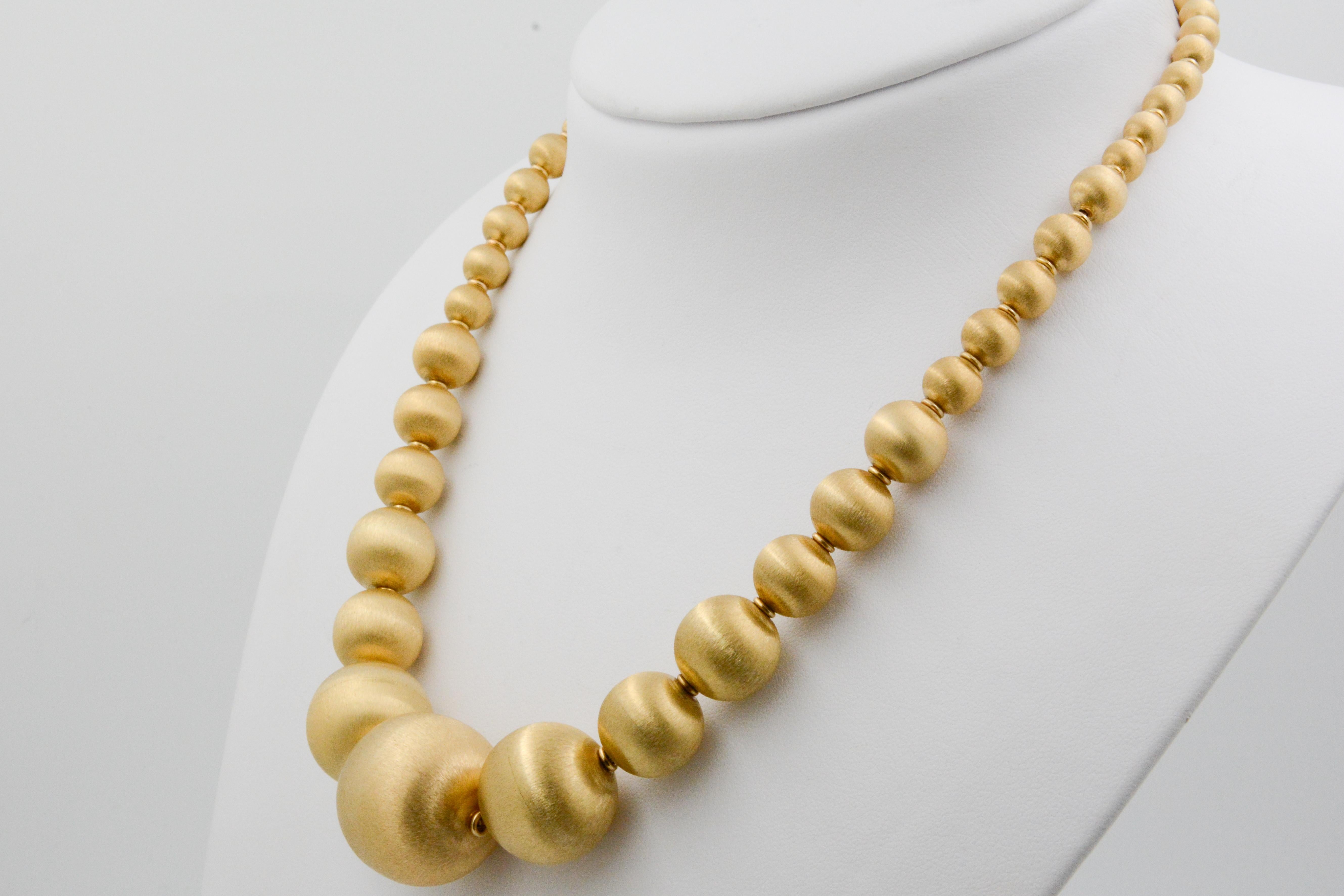 14k gold beaded necklace