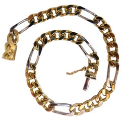 Bracelet Figaro classique en or 14 carats pour hommes