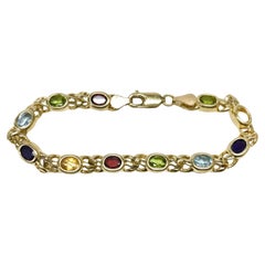 Bracelet multi-pierres en or 14 carats