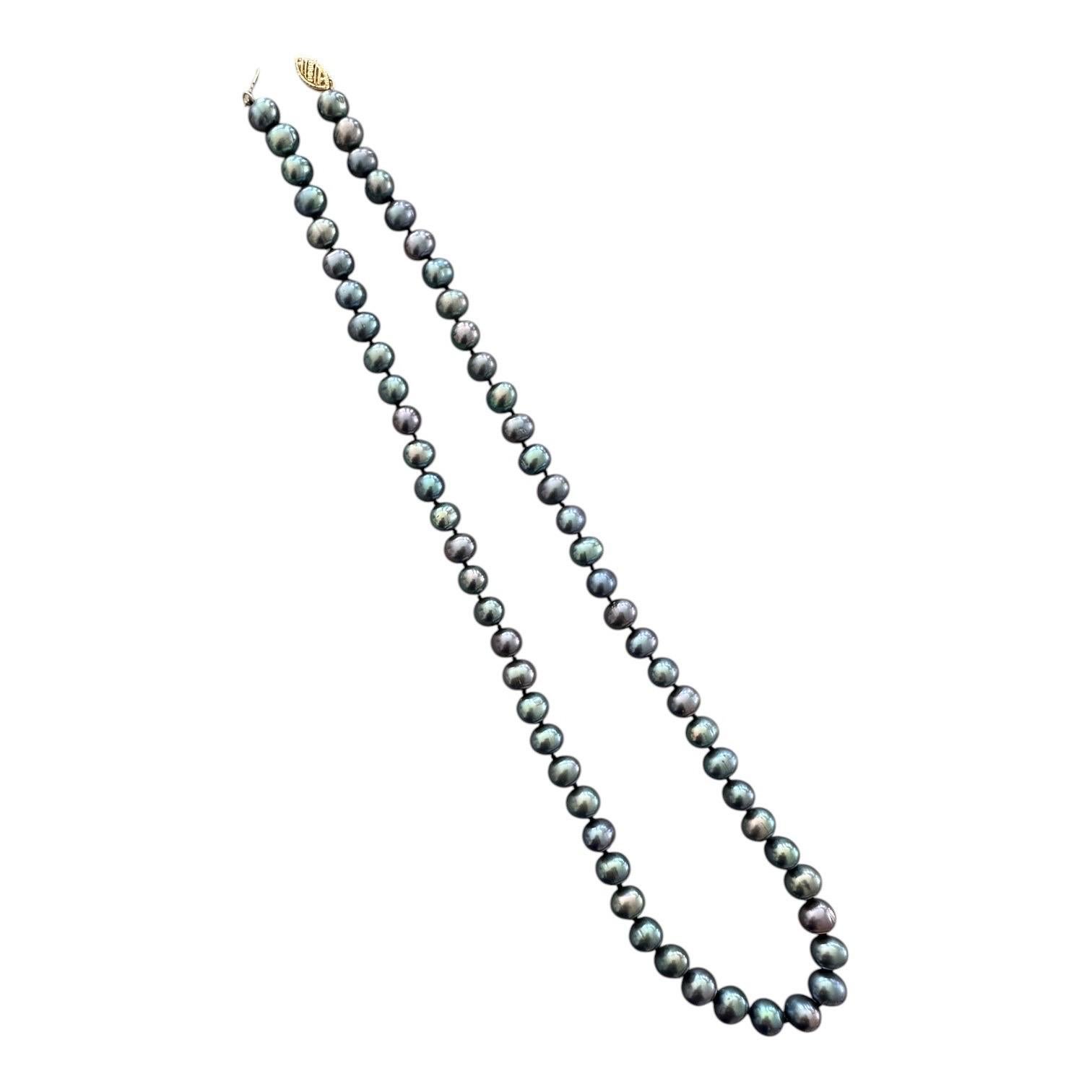 14 carati multicolore, filo di perle di Tahiti da 6,5-7 mm in vendita 4