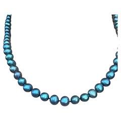 14 quilates multicolor, collar de perlas tahitianas de 6,5-7 mm