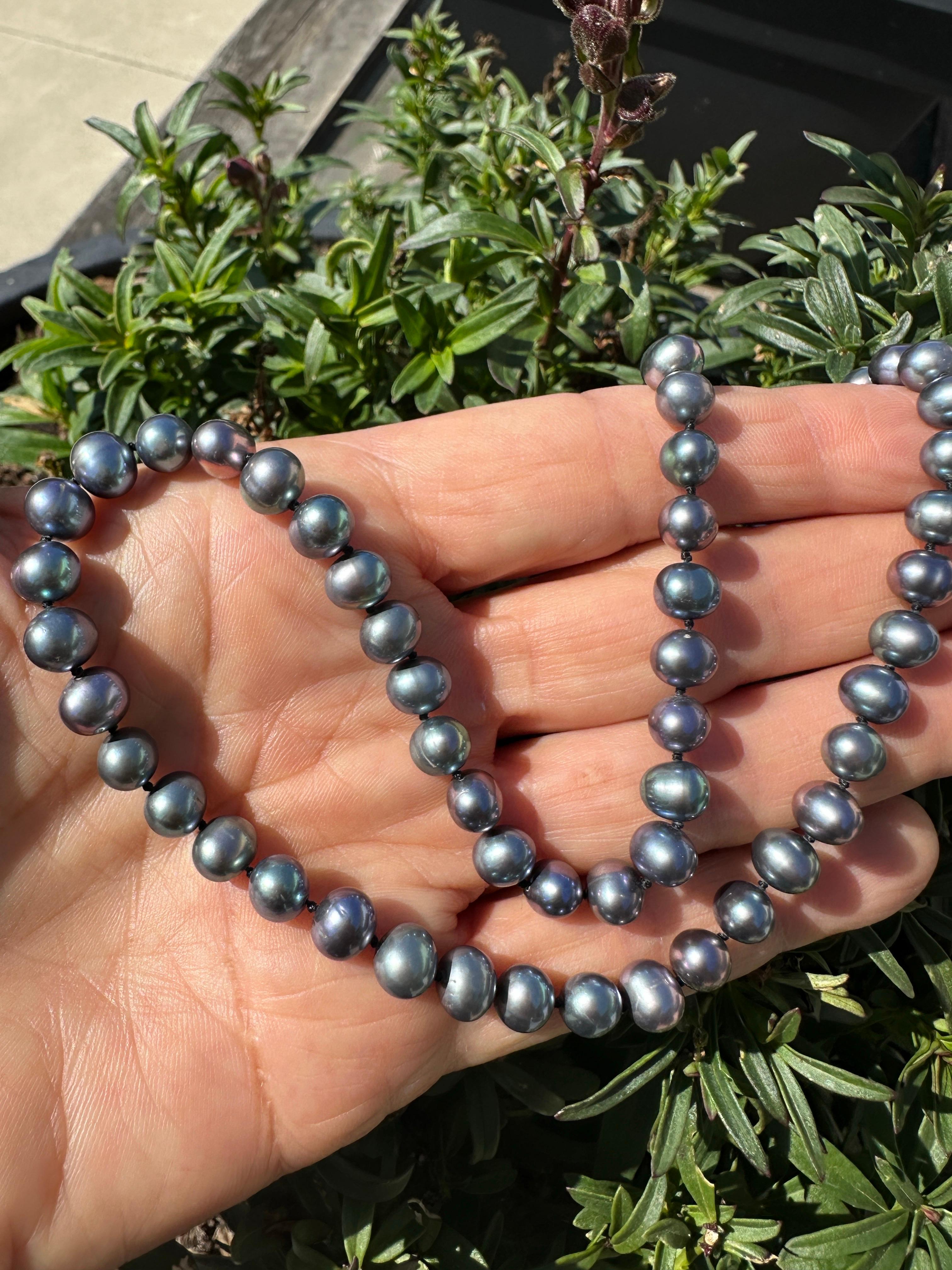 da uomo o donna 14 carati multicolore, filo di perle di Tahiti da 6,5-7 mm in vendita
