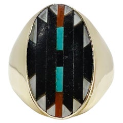 14 Karat Native American Ring