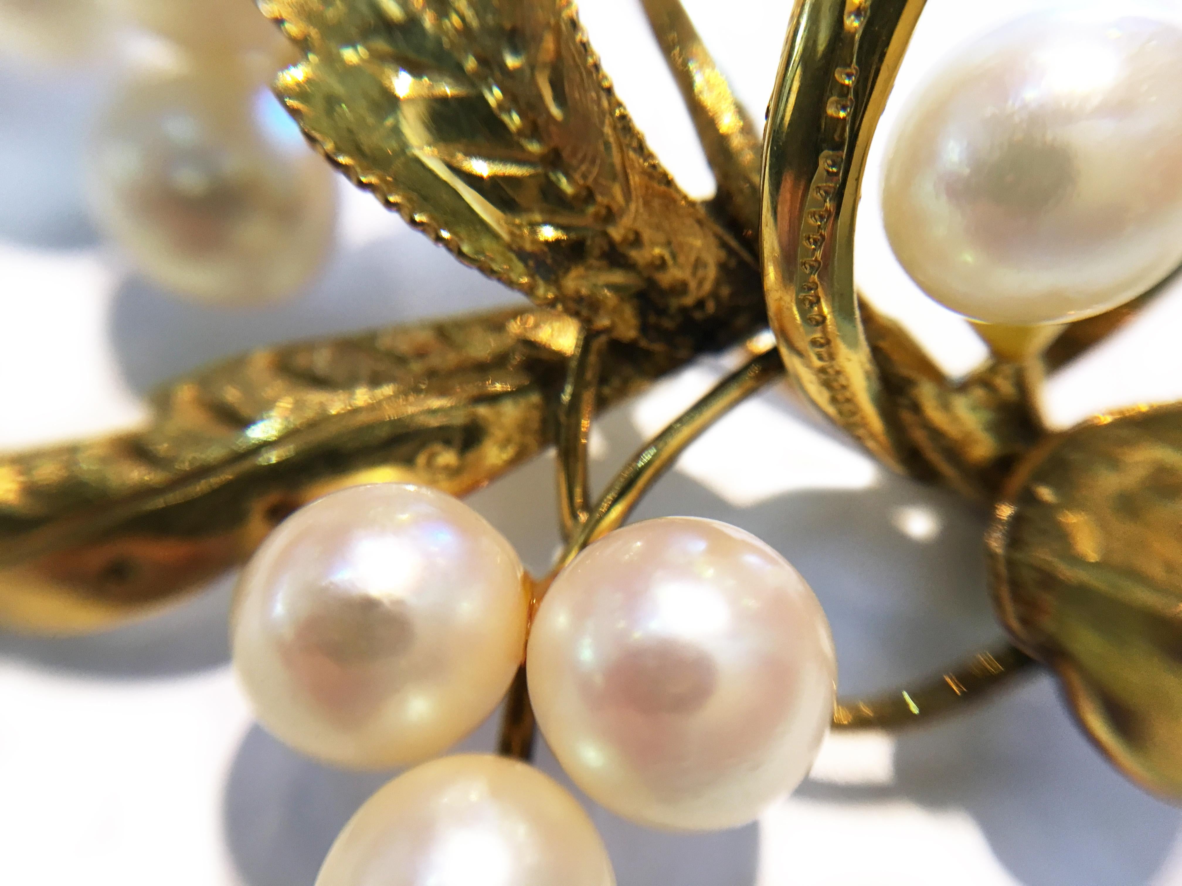 pearl ivy brooch