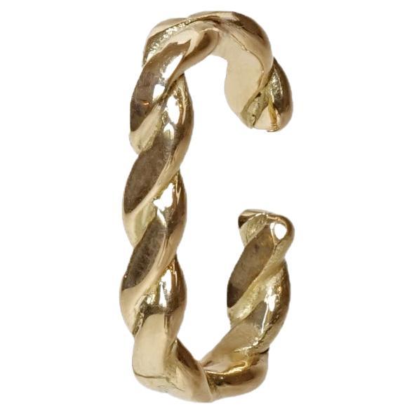 14 Karat Gold Lower Lobe Twisted Wire Ear Cuff by Mon Pilar 
