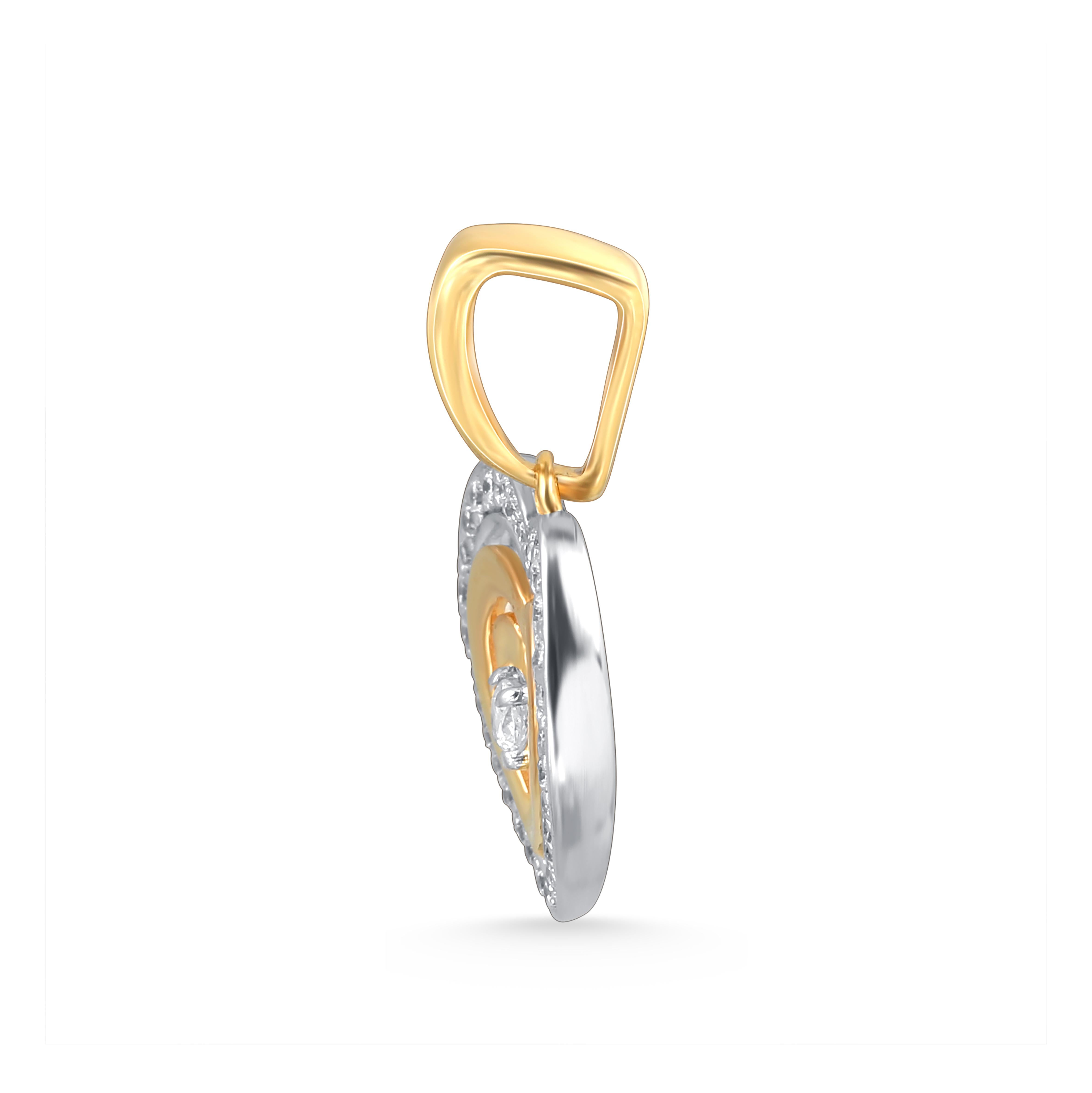 14 Karat Roségold und Diamant Herz-Anhänger für Halskette im Zustand „Neu“ im Angebot in Hong Kong, HK