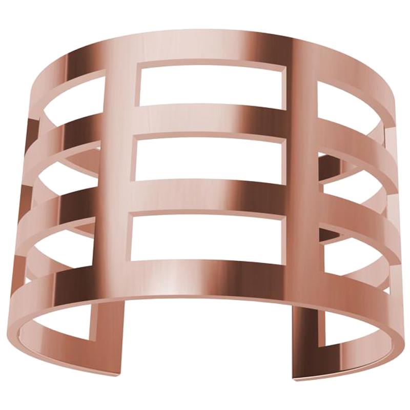 14 Karat Pink Gold Cuff Bracelet