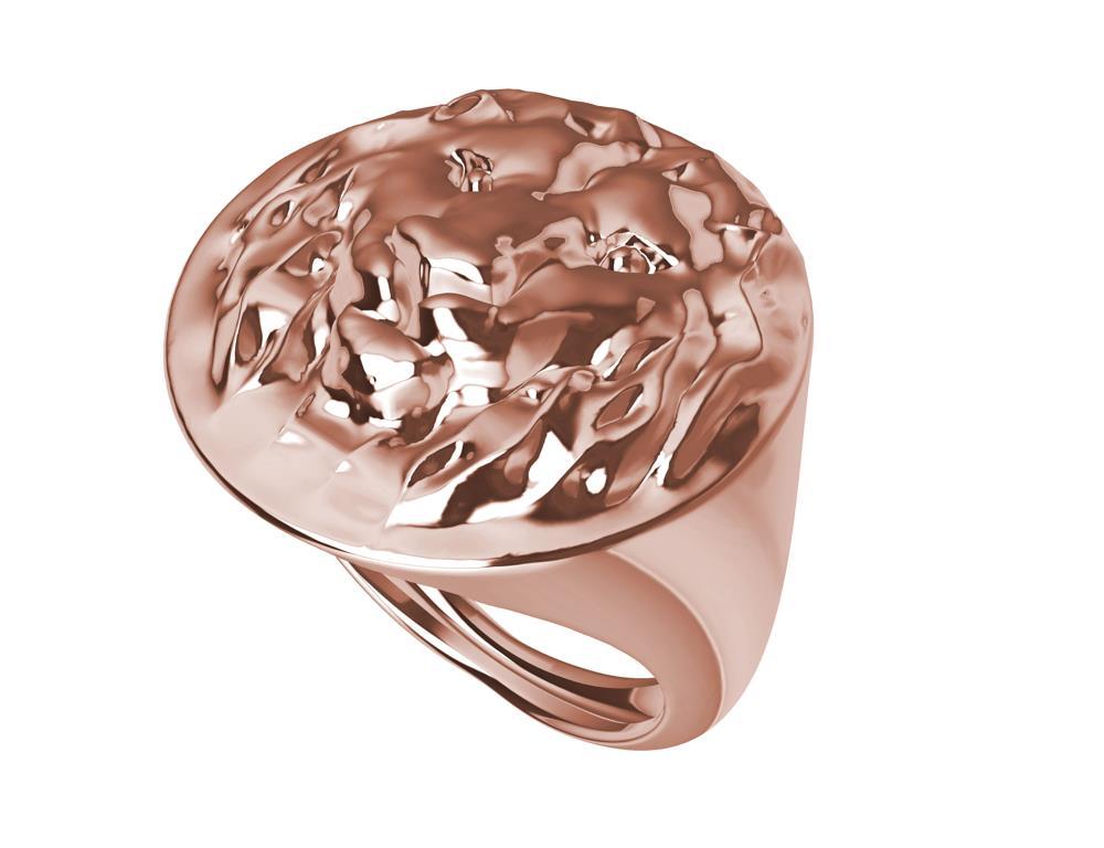 En vente :  Bague sigillaire à tête de lion en or rose 14 carats 2