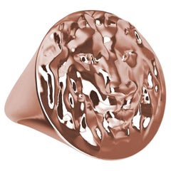 14 Karat Rotgold Löwe Kopf Signet Ring