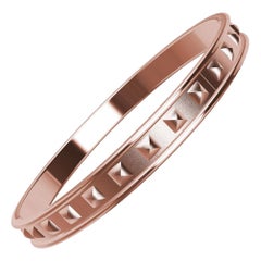 Bracelet pyramides douces en or mat rose 14 carats