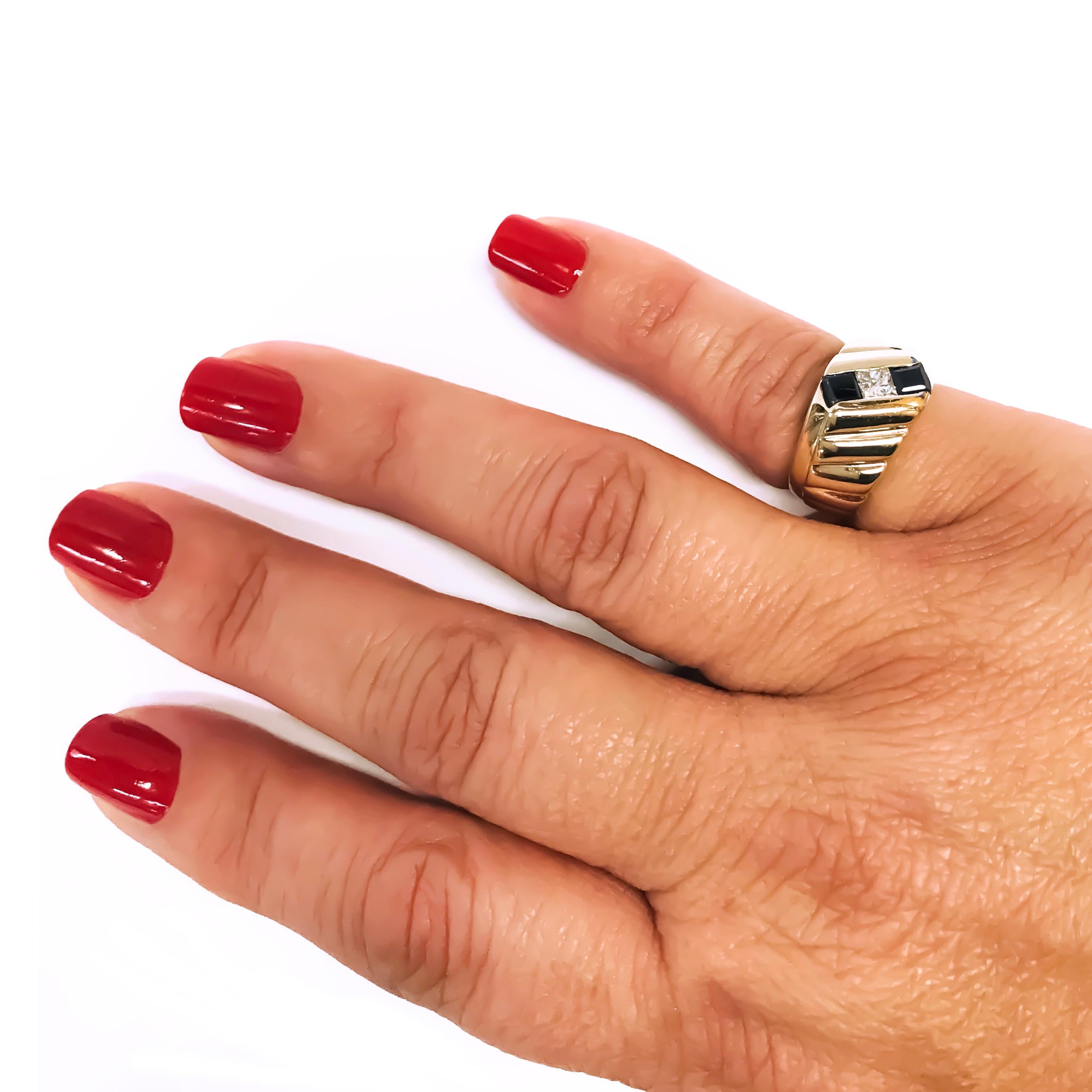 blue diamond pinky ring