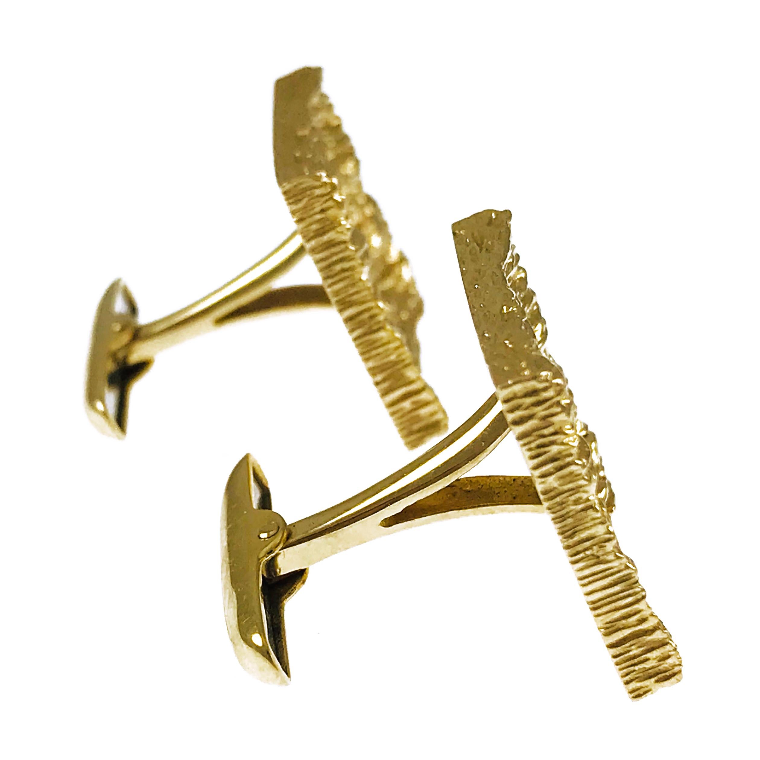 14 Karat Rectangle Cuff Links - image 5