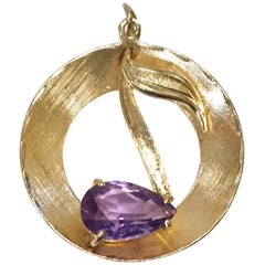 Rembrandt Musical Note Amethyst Pendant