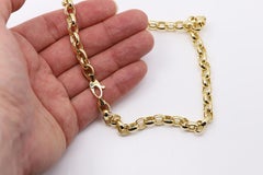 14 Karat Rolo Link Chain Made In Italy 14k yellow Gold 16' inch Rolo Style