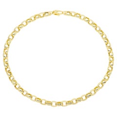 14 Karat Rolo Gliederkette Hergestellt in Italien 14k Gelbgold 16' Zoll Rolo-Stil