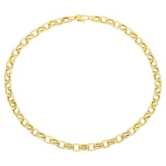 14 Karat Rolo Link Chain Made In Italy 14k yellow Gold 16' inch Rolo Style