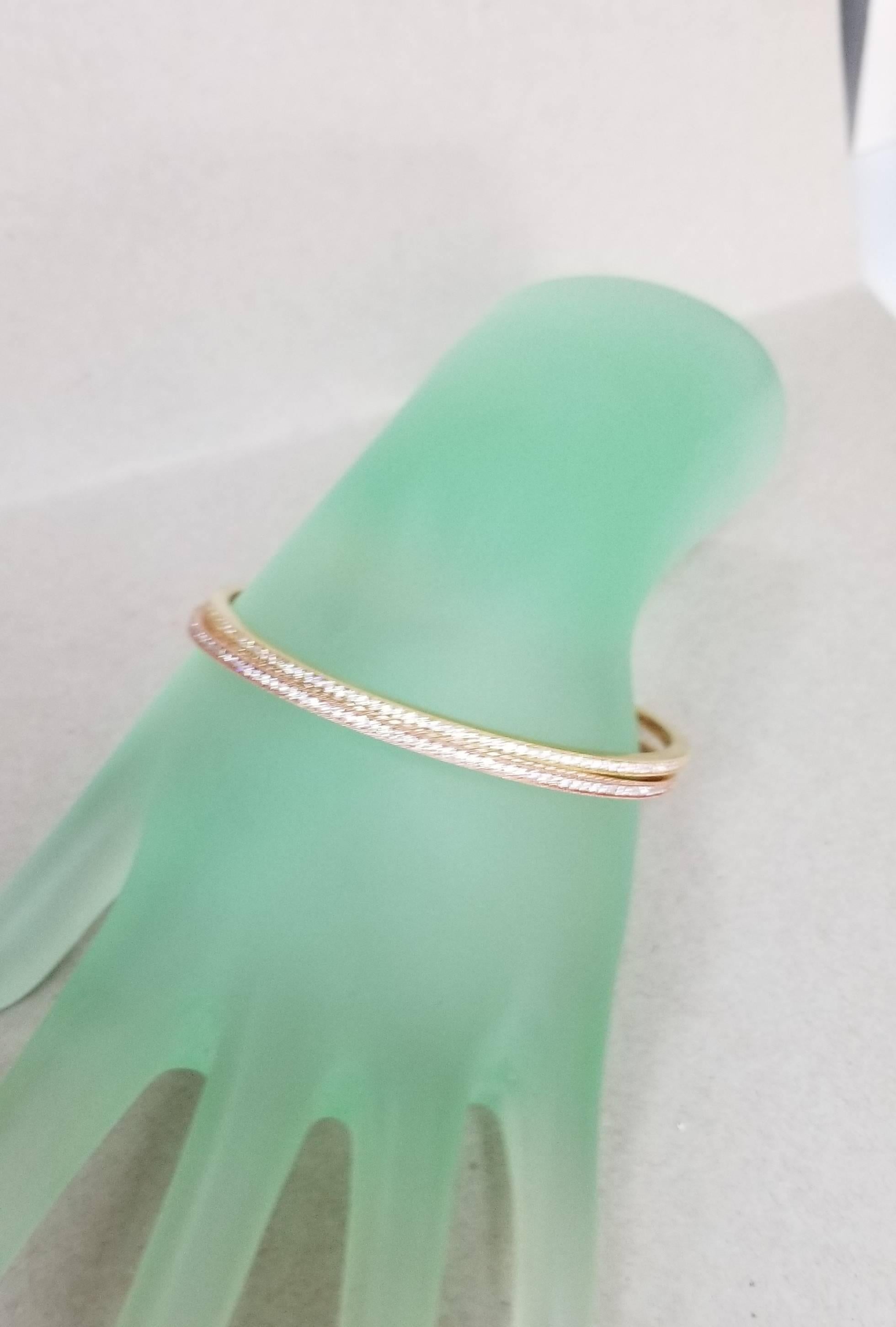 da uomo o donna Bracciali con diamanti in oro giallo e rosa 14 carati in vendita
