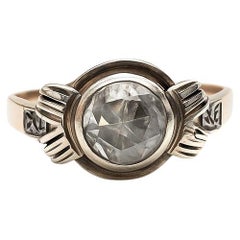 Bague en diamant 14 carats, taille rose, 0,90 carat